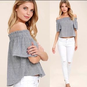Lulus “Seas the Day” Blouse